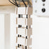 VIVO Vertebrae Cable Management Kit, Adjustable Quad Entry Wire Organizer for Home Office, White