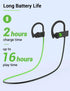 Stiive Bluetooth Headphones GreenBlack, 5.3 Wireless Sports Earbuds IPX7 Waterproof with Mic, 16 Hours Playtime