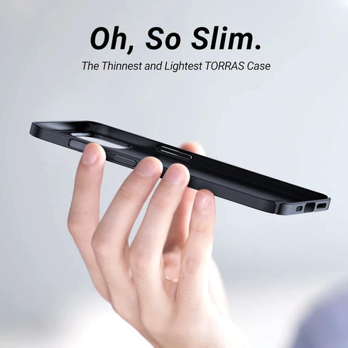 TORRAS Slim Fit for iPhone 13 Case, Ultra Thin Lightweight Hard PC Cover, 6.1 inch (2021), Black