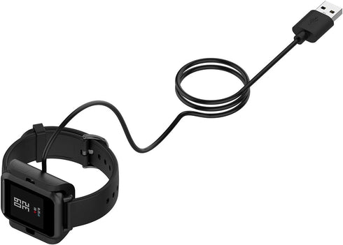 2-Pack Charger Compatible with Amazfit Bip S - Replacement Charging Dock 3.3ft USB Cable for Amazfit Bip S A1805