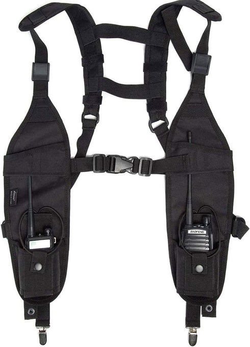 Radio Shoulder Harness Holster Chest Holder for Police Firefighter Two Way Radio