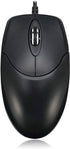 Adesso 3 PS/2 Button Desktop Optical Scroll Mouse, Black