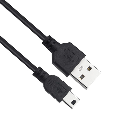 1ft Mini USB Cable 2-Pack, Short USB 2.0 to Mini 5 pin B Charging Cord