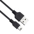 Mini USB Cable 1ft, 10-Pack Bulk Short Black Mini-B Charger Cord