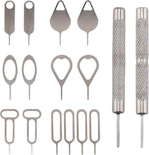 Gallipower 16pcs SIM Card Removal Tool Kit,SIM Ejector Tool,Phone Card Tray Opener Pin,Standard