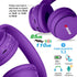 Kids Bluetooth Headphones 5.3 Wireless, 60H Play Time, Volume Limit 85/110dB, Over Ear, Foldable, Purple