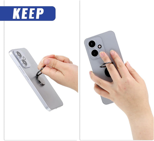 Josojoou 3PCS 360 Cell Phone Ring Holder, Rotating Finger Holder for Back of Phone, Self-Adhesive Cellphone Ring Grip