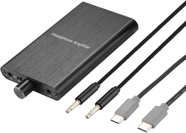 Headphone Amplifier with Bass Boost, Support 3.5mm AUX and Type-C for Mac, Phones, iPad, Xbox