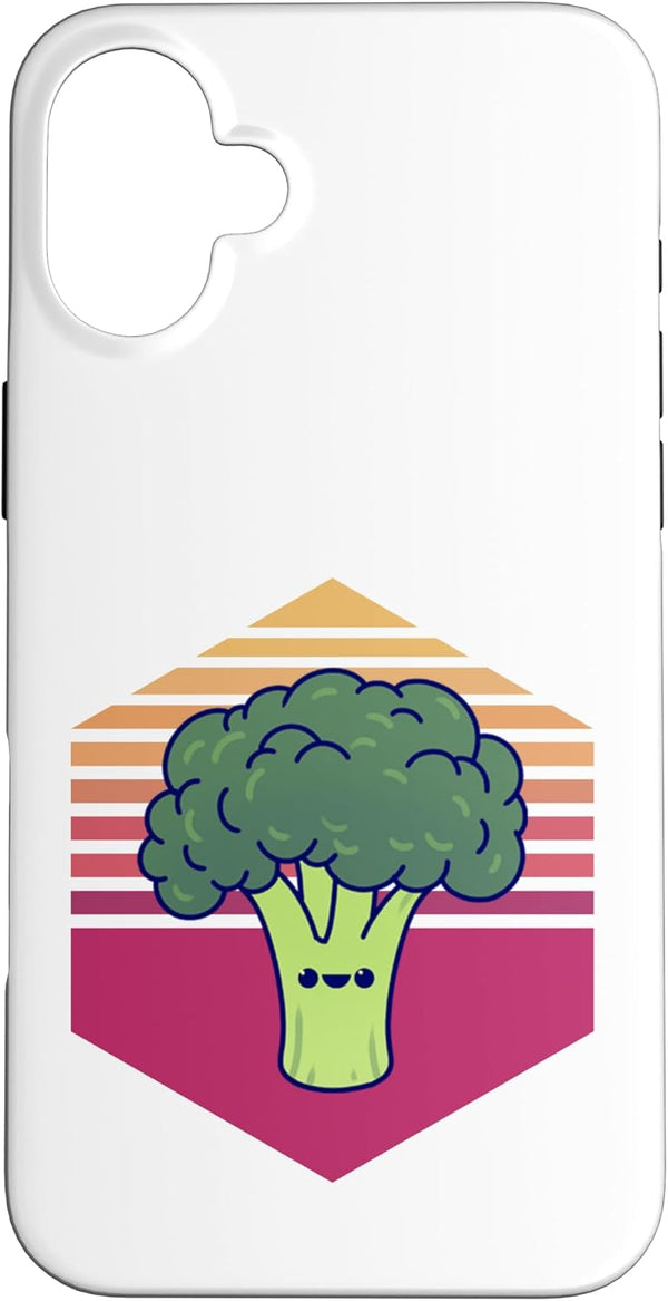 Kawaii Broccoli Vintage Case for iPhone 16 Plus