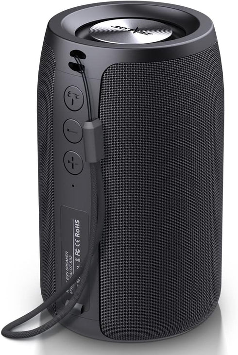 ZEALOT Portable Bluetooth Speakers, Wireless S32 Small Outdoor Speaker, Waterproof IPX5, Black