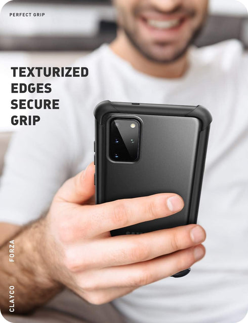 Clayco Forza Series Case for Samsung Galaxy S20 Plus – Built-in Screen Protector, Full-Body Rugged Cover, 6.7 inch,