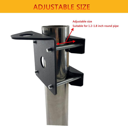 1PCS 3/4 Hole Antenna Roll Bar Mount Bracket with NMO Connector, Horizontal or Vertical Installation on Railing