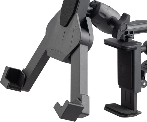 On-Stage TCM1500 Tablet/Smartphone Holder, Clamp Mount, Nonslip Padding, Adjustable Angle for Tablets and Smartphones