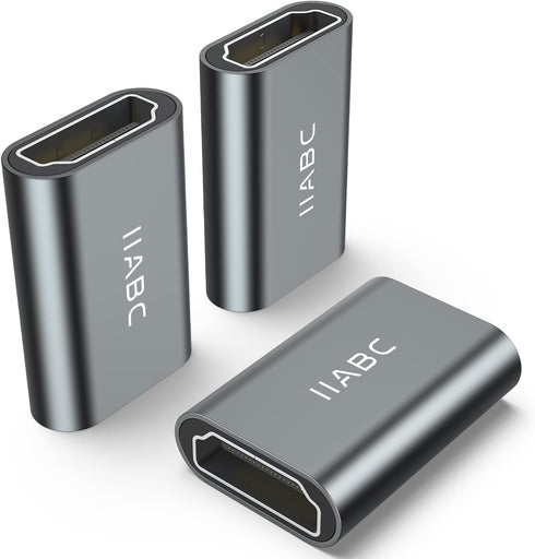 IIABC HDMI Coupler Female to Female 3 Pack 3D 4K@60Hz HDMI Adapter Aluminum