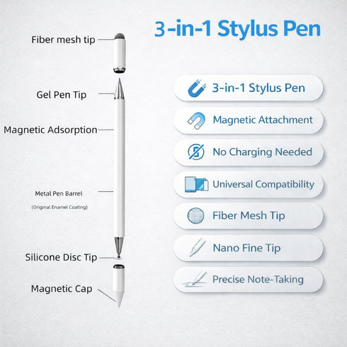 KYRGEU 3-in-1 Stylus Pen for Skylight Digital CalendarNo Battery NeededStylus Pen & Silicone Holder for Skylight