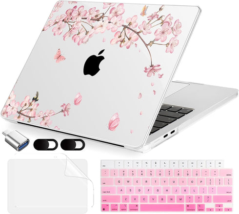 MecBevia Compatible with 2026 M5 MacBook Air 13 inch Case 2026 2025 2024-2022