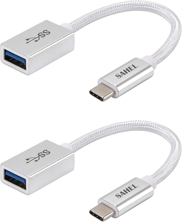 USB C to USB Adapter (2-Pack), USB Type-C to USB 3.0 OTG Converter, Thunderbolt 3 to USB Female Adapter, Compatible