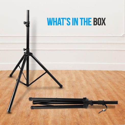 Pyle Universal Speaker Tripod Stand Mount, Height Adjustable Up to 70 Inches, Perfect for Home or Studio