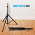 Pyle Universal Speaker Tripod Stand Mount, Height Adjustable Up to 70 Inches, Perfect for Home or Studio