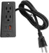 VELATEMOR USB Power Strip Fast Charging Desk Outlet for Bedside Table 2 Outlets