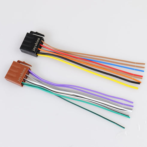 Adapter,16Pin Car Radio Stereo Wiring Harness ISO Radio Wire Harness with Butt Connector Replacement Cable