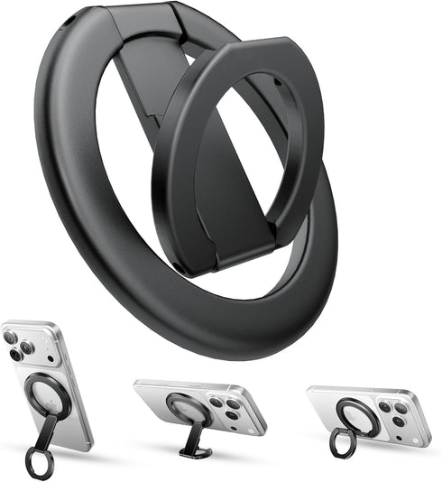 tounee Double-Sided Magnetic Phone Ring Holder Compatible with MagSafe, N52 Strong Magnet Grip