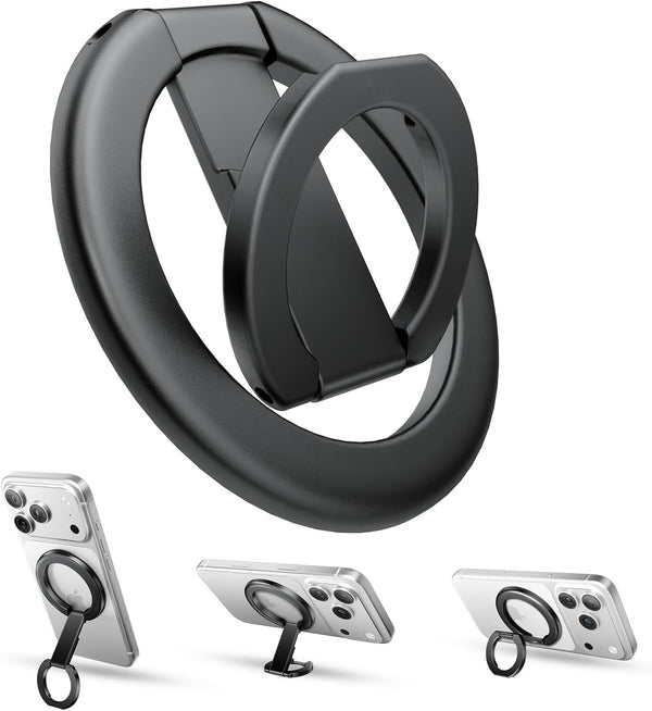 tounee Double-Sided Magnetic Phone Ring Holder Compatible with MagSafe, N52 Strong Magnet Grip