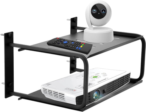 Tookie 2 Accessories(10.24 8.27in) Layers Projector Shelf, Wall Mount Double Floating Shelf Under TV Entertainment