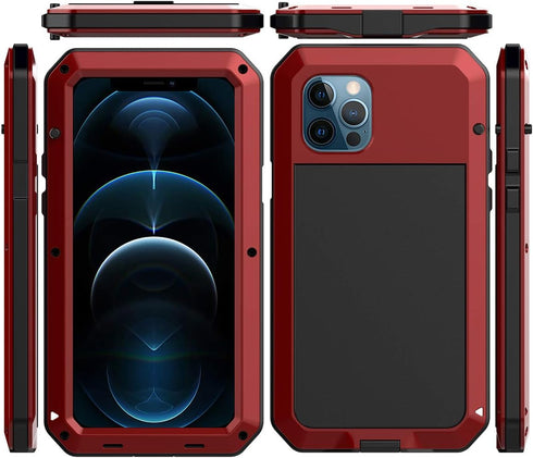 Marrkey for iPhone 12 Case, 360 Full Body Protective Heavy Duty Shockproof Tough Armour Case with Silicone Screen