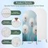 Jnbasdffb 6 White Spring Floral Wedding Arch Cover,Stretchy Spandex Arch Backdrop Stand Covers FT,Modern Oil Painting