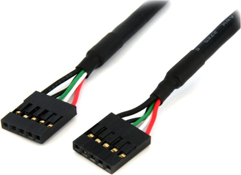 StarTech USBINT5PIN Internal 5 Pin USB IDC Motherboard Header Cable, Black, 1.5 Feet