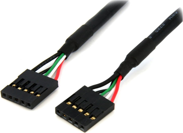 StarTech USBINT5PIN Internal 5 Pin USB IDC Motherboard Header Cable, Black, 1.5 Feet