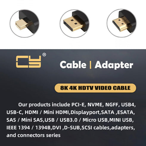 CY Cable 90 Degree Right Angled VGA RGB Male to Straight Male Extension, 3COAX+6C for Monitor Projector Computer