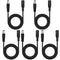 5Pcs Male to Female DC Extension Cable - 3.3ft/1Meter, 5.5mm x 2.1mm for CCTV Security Camera and LED Light Strips