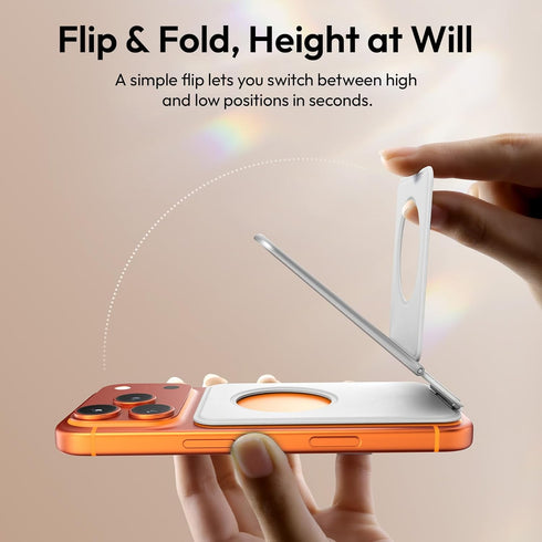 ULANZI PS01 360 Magnetic Phone Stand, Slim Foldable Cellphone Stand Tripod Adjustable Desktop Phone Tripod Angle Height