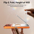 ULANZI PS01 360 Magnetic Phone Stand, Slim Foldable Cellphone Stand Tripod Adjustable Desktop Phone Tripod Angle Height