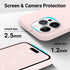 AOTESIER iPhone 15 Pro Case - Shockproof Liquid Silicone, Slim 6.1" Cover with Soft Anti-Scratch Lining - Chalk Pink