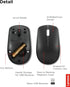 Lenovo 530 Wireless Mouse, Full Size for PC, Laptop, Windows Computer, 2.4 GHz Nano USB Receiver, Ambidextrous Design,