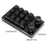 One Handed Macro Mechanical Keyboard, 12 Key Multifunction DIY Programmable Keypad for Office Gaming Lab