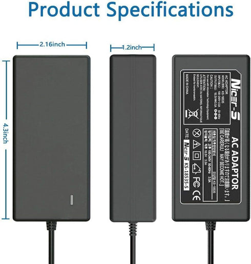 AC DC Adapter Charger Replacement for 18V Big Blue Studio Wireless Bluetooth Speaker, Fit Brookstone Big Blue Party
