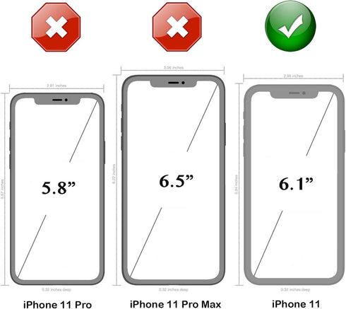 WallSkiN Case for iPhone 11 (6.1") Heavy Duty Military Grade Drop Protection Cover with Clip Stand – Black