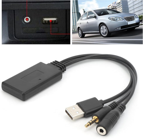 KIMISS Auto Bluetooth Cable AUX Microphone Adapter for Accent/Azera/Elantra, Professional Use Car AUX Adapter.