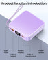 10000mAh Mini Power Bank - Portable Charger with USB C Input/Output, Smart LED Display, 30W Fast Charging for iPhone,