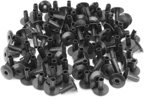 Skywalker Single Feed-Through Cable Bushings, Black, 100 Pieces