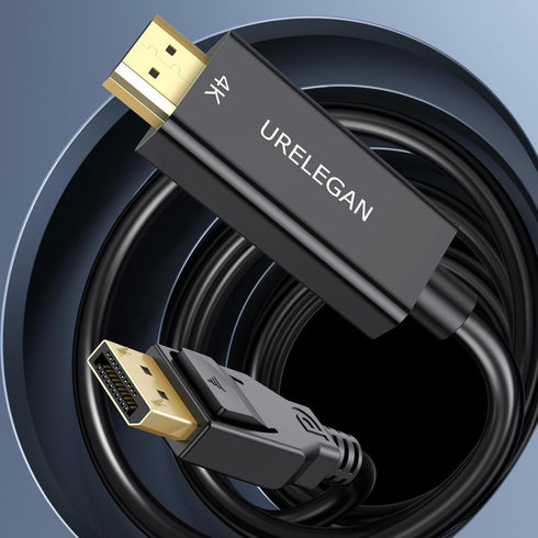 3 5-Pack, 4K DisplayPort to HDMI Cable feet Display Port to HDMI Cables Uni-Directional DP to HDMI Cord for Dell