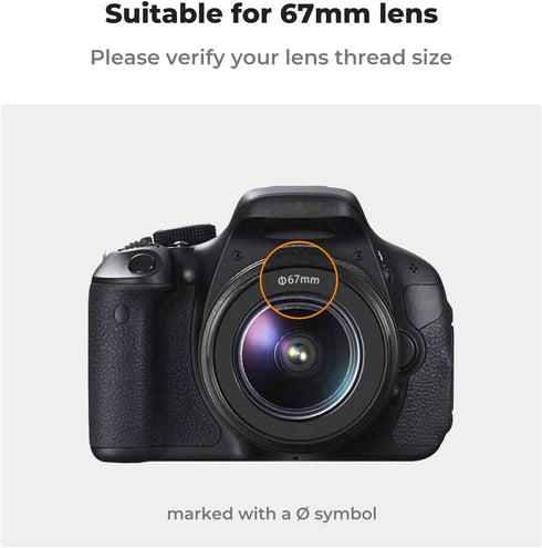 K&F Concept 67mm Tulip Flower Lens Hood for Canon, Nikon, Sony Cameras with EF-S 18-135mm f3.5-5.6, RF 24-105mm f4-7.1, Sony FE 85mm f1.8, Sigma 16mm f1.4 DC DN Lens and More