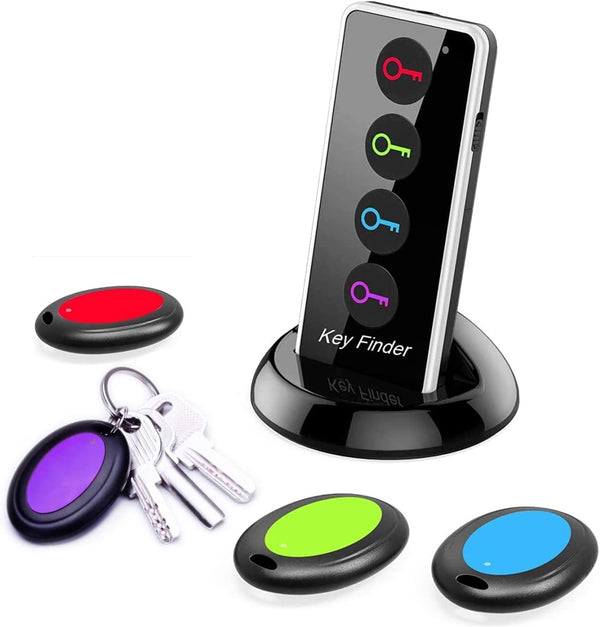 Reyke Key Finder, 80dB+ RF Item Locator Tags with 131ft Working Range, Wireless Remote Finder