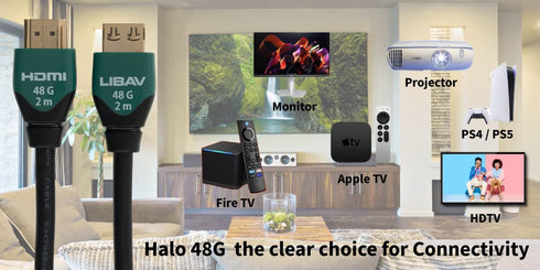 Liberty's Ultra Series Nebula with Ethernet 48G HDMI Cable - 4K, 8K, 10K Resolutions, 1.0 Meter