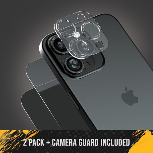 magglass iPhone 16 Pro Max Screen Protector (2-Pack) High-Clarity Toughened Tempered Glass with Rear Camera Lens Guard