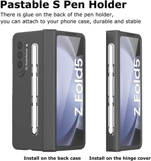 for Samsung Galaxy Z Fold 5 S Pen & Holder, Slim Lightweight PC Z Fold 5 S Pen Holder with High Sensitive Silicone Tip